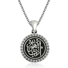 ​gümüş Edep Ya Hu Yazılı Kolye