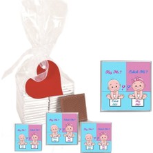 Mynil Madlen Çikolata Kız Mı Erkek Mi Marka 15 Adet Jelatin Poşetli Kalpli Etiketli