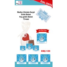 Mynil Madlen Çikolata Sargılı Erkek Bebek Hoş Geldin Bebek 75 Adet