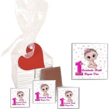 Mynil Madlen Çikolata Benimde Artık Bir Yaşım Var 15 Adet Jelatin Poşette Kurdelalı Kalp Etiketli