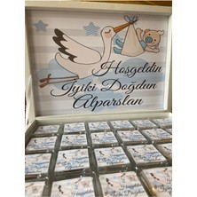 Mynil 48 Adet Kutulu Bebek Çikolatası Yenidoğan Doğumgğnü Hoşgeldin Bebek Çikolatası