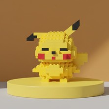 Teknik Durak Sevimli Sarı Elektrikli Fare Nano Blok - 3D Mikro Puzzle Hobi Seti