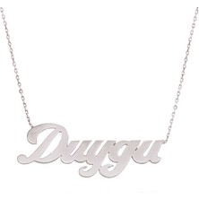 Gümüş Kişiye Özel Isimli Bayan Kolye