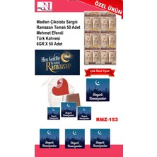 Mynil Madlen Çikolata Sargılı Ramazan Temalı 50 Adet - Mehmet Efendi Türk Kahvesi 6gr x 50 Adet