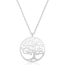 Gümüş Hayat Ağacı Bayan Kolye