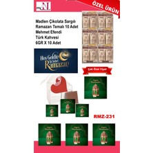 Mynil Madlen Çikolata Sargılı Ramazan Temalı 10 Adet - Mehmet Efendi Türk Kahvesi 6gr x 10 Adet