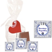 Mynil Madlen Çikolata Sünnetimize Hoşgeldiniz Marka 70 Adet Jelatin Poşetli Kalpli Etiketli