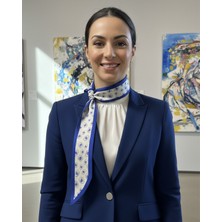 Gece Gözü Şeritli Fular Bandana Estascarf 7,5X100CM