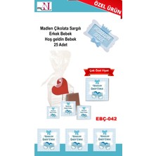 Mynil Madlen Çikolata Sargılı Erkek Bebek Hoş Geldin Bebek 25 Adet