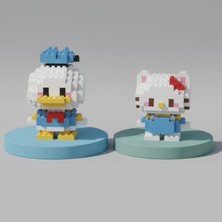 Teknik Durak Sevimli Ikili Karakter Nano Blok Seti - 3D Mikro Yapım Figürleri (2 Farklı Model)