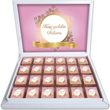 Mynil Hoşgeldin Bebeğim Yenidoğan Bebek Hediyesi Isimli Çikolata Pembe Gold