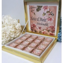 Mynil Karton Kutu 48 Li Söz Nişan Çikolatası-Altın