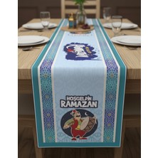 Ramazan Ayı Motifli Dijital Baskılı Runner Masa Örtüsü 40X140 cm