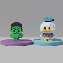 Teknik Durak Sevimli Ikili Karakter Nano Blok Seti - 3D Mikro Yapım Figürleri (2 Farklı Model)