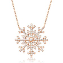 Gümüş Kar Tanesi Bayan Kolye