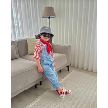 Karan Kids Unısex Çocuk Jean Salopet Tulum