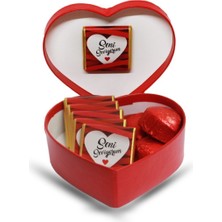 Mynil Kırmızı Kalpli Kutu ve Seni Seviyorum Çikolataları