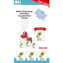 Mynil Madlen Çikolata Sargılı Erkek Bebek Hoş Geldin Bebek 100 Adet