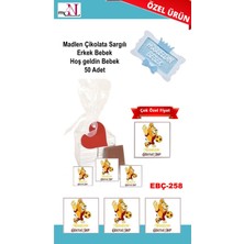Mynil Madlen Çikolata Sargılı Erkek Bebek Hoş Geldin Bebek 50 Adet