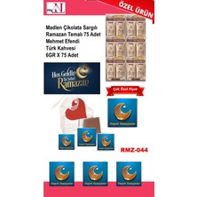 Mynil Madlen Çikolata Sargılı Ramazan Temalı 75 Adet - Mehmet Efendi Türk Kahvesi 6gr x 75 Adet