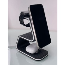 3D Baskı Çok Fonksiyonlu Telefon Standı – Kulaklık & Akıllı Saat Tutuculu Masaüstü Stand