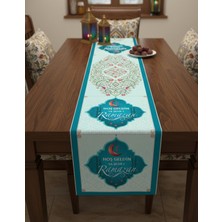 Ramazan Ayı Motifli Dijital Baskılı Runner Masa Örtüsü 40X140 cm