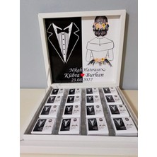 Mynil Gelin Damat Bohçası Çikolatası Madlen Çikolata Kutusu 48'li Isme Özel