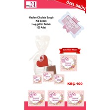 Mynil Madlen Çikolata Sargılı Kız Bebek Hoş Geldin Bebek 100 Adet