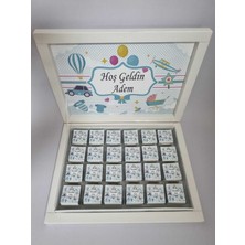 Mynil Hoşgeldin Çikolatası Isimli Erkek Bebek 72 Adet, ,hediye Kartı ,ikram