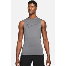 Nike Pro Dri-Fit Training Dar Kesim Erkek Gri Spor Atlet