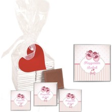 Mynil Madlen Çikolata Hoşgeldin Bebek Marka 35 Adet Jelatin Poşetli Kalpli Etiketli