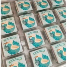 Mynil Leylek Temalı Sargılı Madlen Bebek Çikolatası 50 Adet