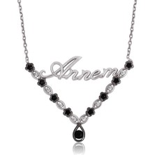 Gümüş Çiçek Annem Bayan Kolye