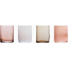 Milena Kling Raw 4’lü Cam Dekoratif ve Modern Bardak Seti