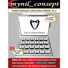 Mynil Damat Bohçası Çikolatası (Kutulu) 35 Li - 3,6 x 3,6 cm 35 Adet Etiket + 2 Kapak Etiketi Hediye