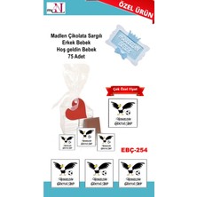 Mynil Madlen Çikolata Sargılı Erkek Bebek Hoş Geldin Bebek 75 Adet