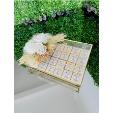 Mynil Gül Süslemeli Gold Kız Isteme Çikolatası