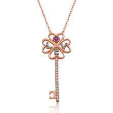 Gümüş Anahtar Bayan Kolye