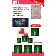 Mynil Madlen Çikolata Sargılı Ramazan Temalı 25 Adet - Mehmet Efendi Türk Kahvesi 100 gr x 1 Adet