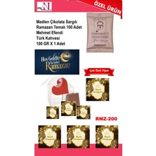 Mynil Madlen Çikolata Sargılı Ramazan Temalı 100 Adet - Mehmet Efendi Türk Kahvesi 100 gr x 1 Adet