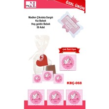 Mynil Madlen Çikolata Sargılı Kız Bebek Hoş Geldin Bebek 50 Adet