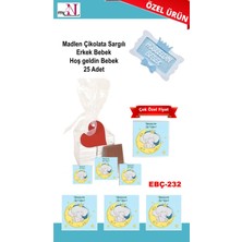 Mynil Madlen Çikolata Sargılı Erkek Bebek Hoş Geldin Bebek 25 Adet