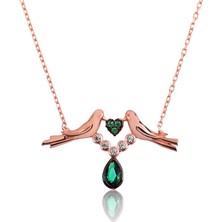 Gümüş Sevgi Kuşu Bayan Kolye