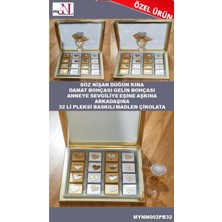 Mynil Söz Nişan Düğün Kına Anneye Aşkına 32 Li Pleksi Baskılı Madlen Çikolata Hediyeli