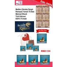 Mynil Madlen Çikolata Sargılı Ramazan Temalı 75 Adet - Mehmet Efendi Türk Kahvesi 6gr x 75 Adet