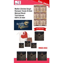 Mynil Madlen Çikolata Sargılı Ramazan Temalı 25 Adet - Mehmet Efendi Türk Kahvesi 6gr x 25 Adet