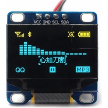 OEM 128X64 0.96 Inch OLED Grafik LCD Ekran - 4 Pin  Mavi-Sarı