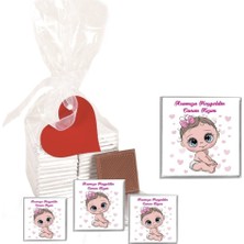 Mynil Madlen Çikolata Aramıza Hoşgeldin Canım Kızım Marka 35 Adet Jelatin Poşetli Kalpli Etiketli