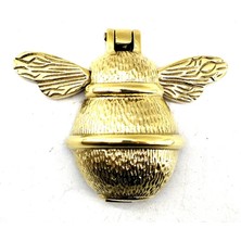 Sb Shopping Lounge Antika Tarz Dekoratif Pirinç Arı Kapı Tokmağı, Taktak - KÜÇÜK,123X150MM, Sarı