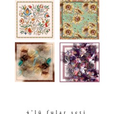 Şıklık Serisi 4’lü Fular Set Estascarf 48X48CM